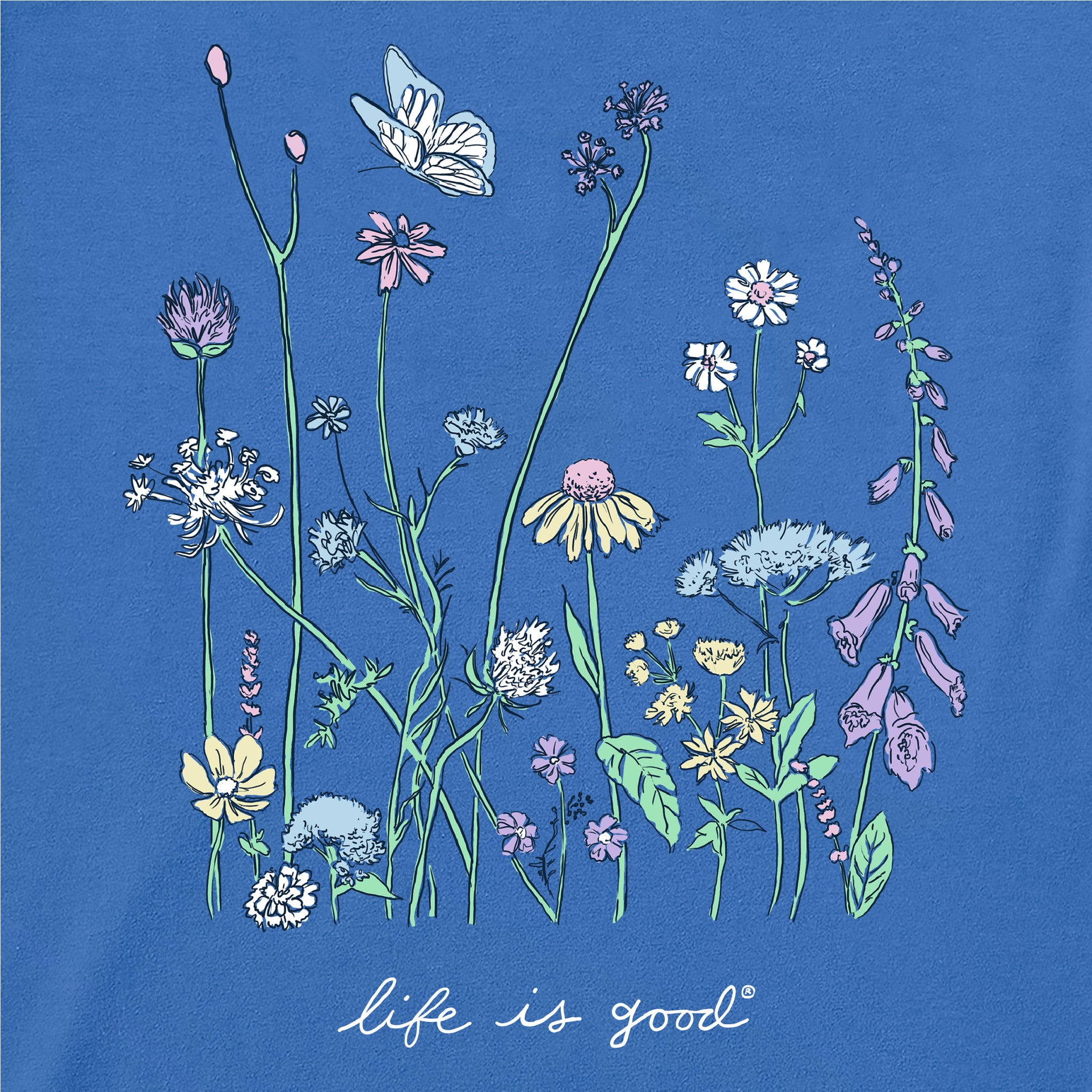 Women's Realaxed Wildflowers Short Sleeve Tee