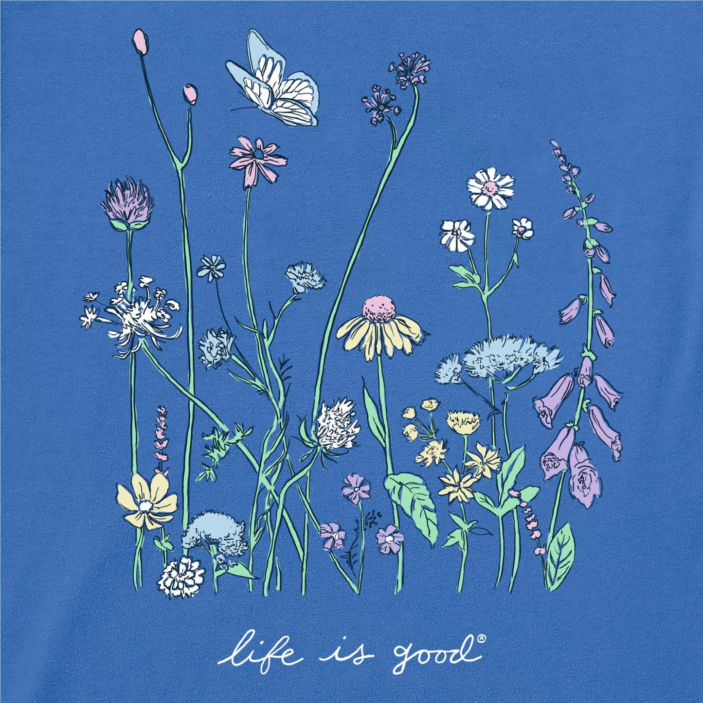 Women's Realaxed Wildflowers Short Sleeve Tee