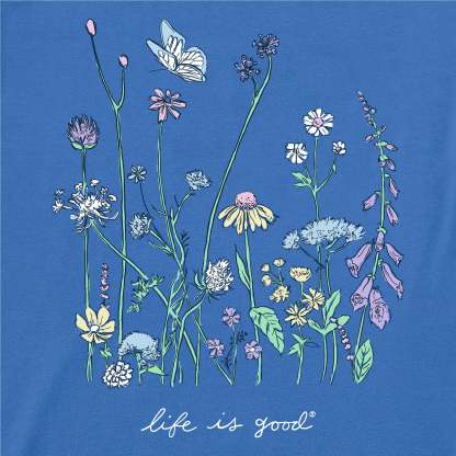 Women's Realaxed Wildflowers Short Sleeve Tee