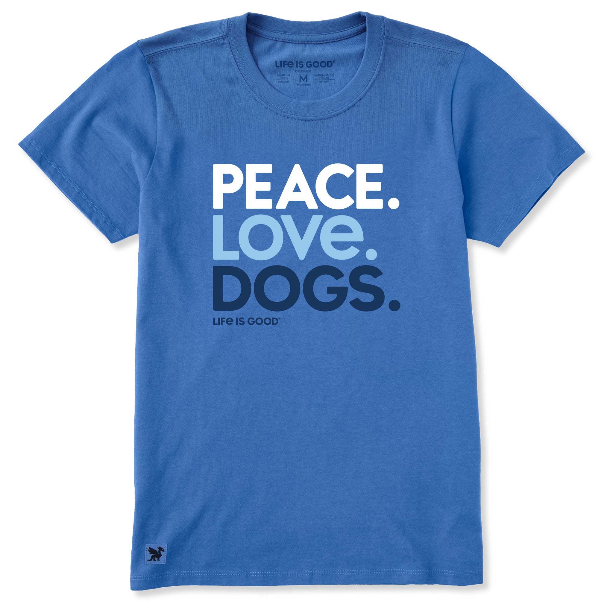 Women's Peace Love Dogs Short Sleeve Crusher Tee