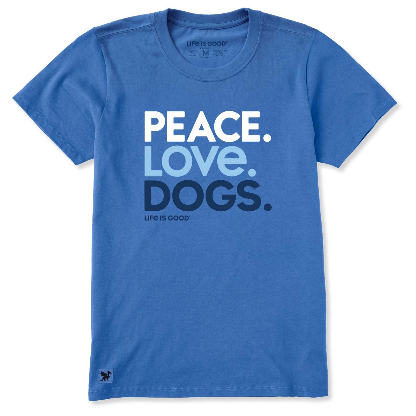Women's Peace Love Dogs Short Sleeve Crusher Tee