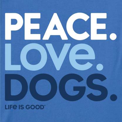 Women's Peace Love Dogs Short Sleeve Crusher Tee