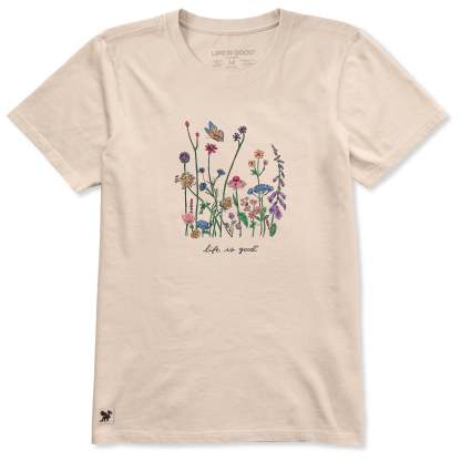 Women's Realaxed Wildflowers Short Sleeve Tee