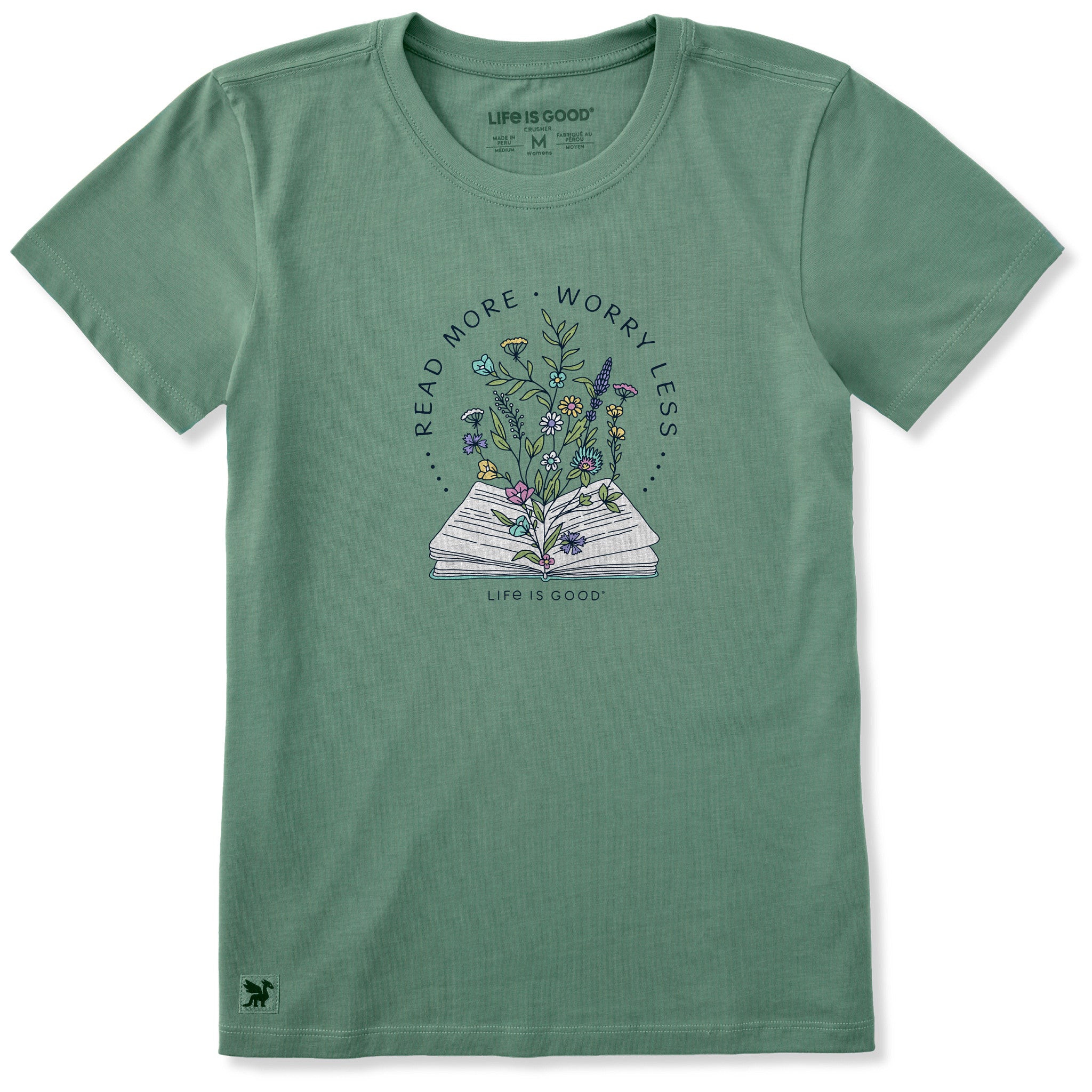 Women's Read More Flower Book Short Sleeve Tee