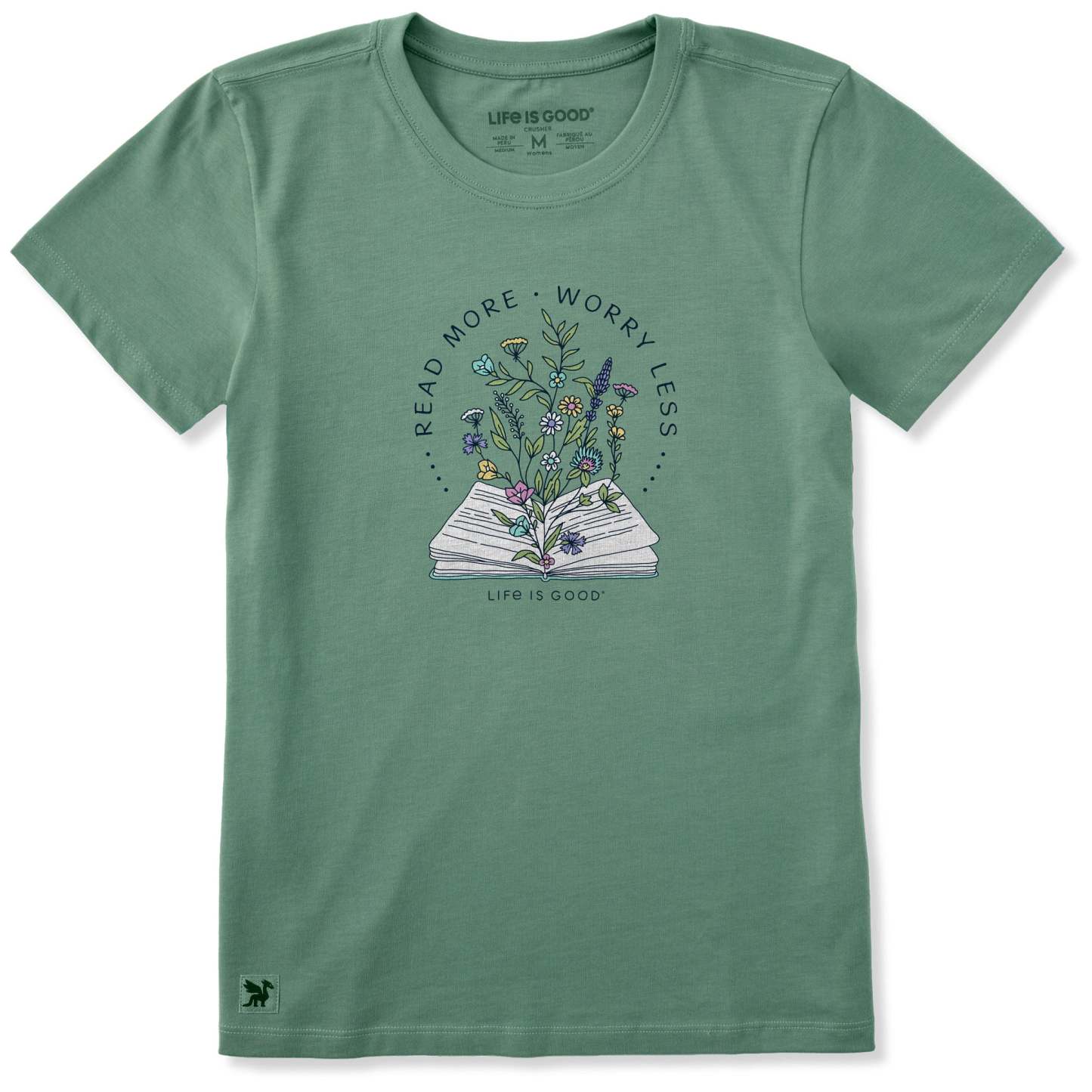 Women's Read More Flower Book Short Sleeve Tee