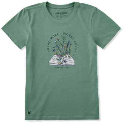 Women's Read More Flower Book Short Sleeve Tee