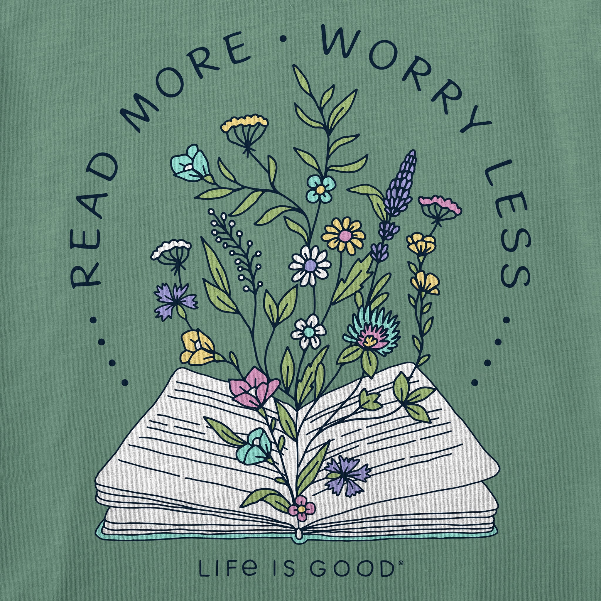 Women's Read More Flower Book Short Sleeve Tee