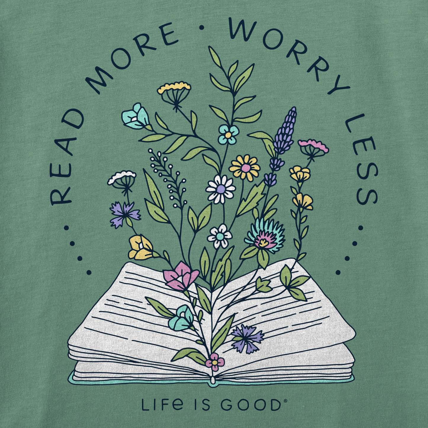 Women's Read More Flower Book Short Sleeve Tee