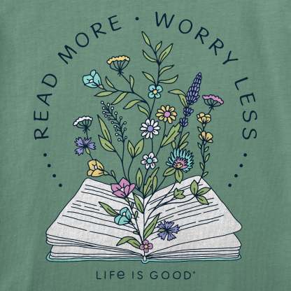Women's Read More Flower Book Short Sleeve Tee