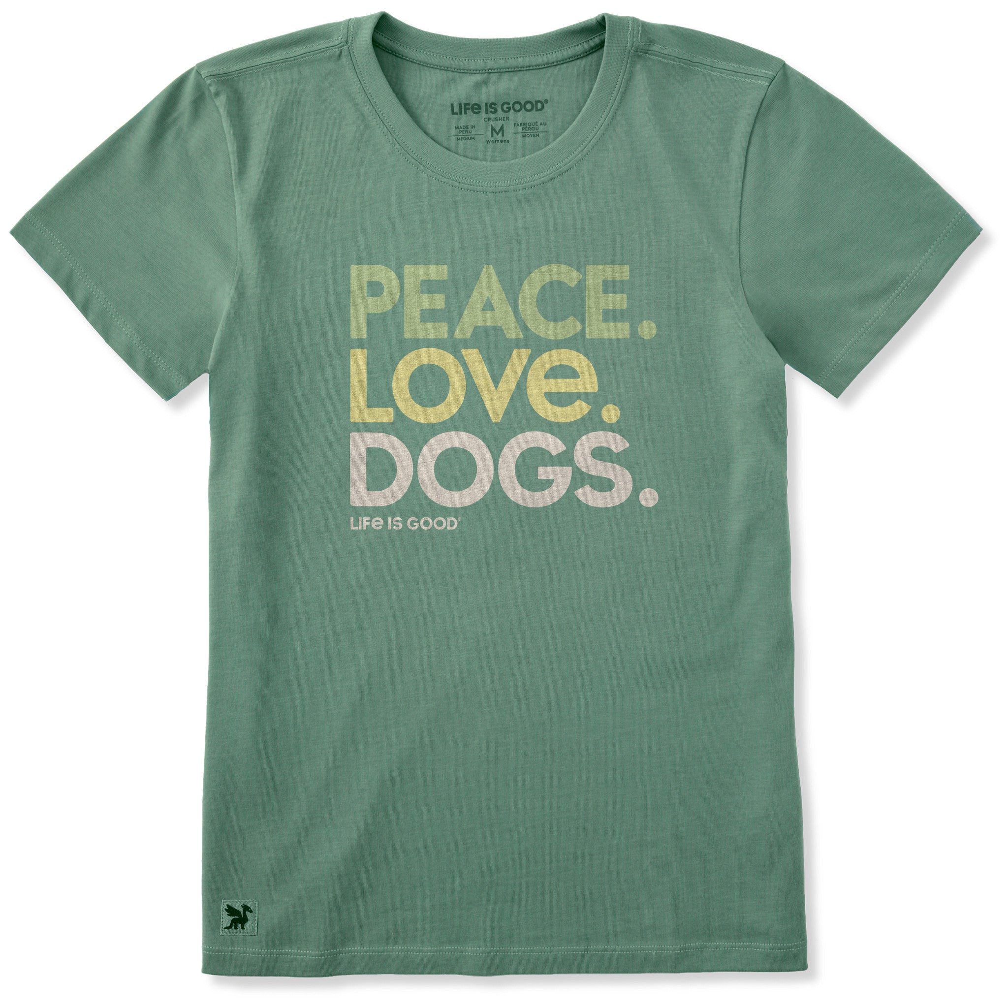 Women's Peace Love Dogs Short Sleeve Crusher Tee