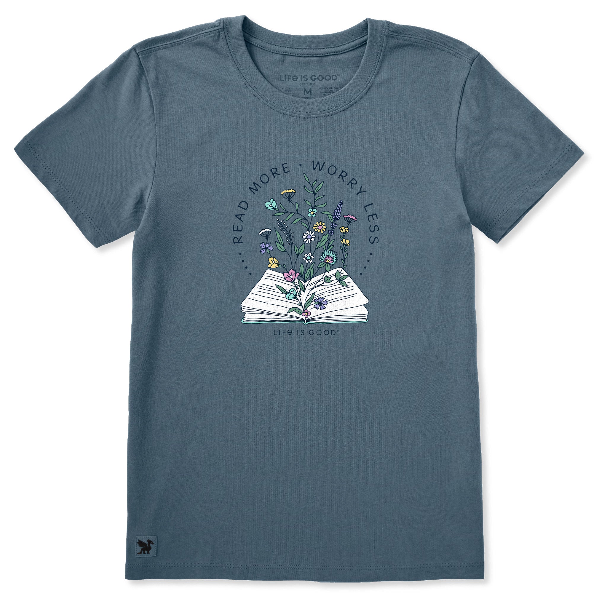 Women's Read More Flower Book Short Sleeve Tee