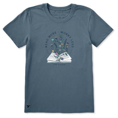 Women's Read More Flower Book Short Sleeve Tee