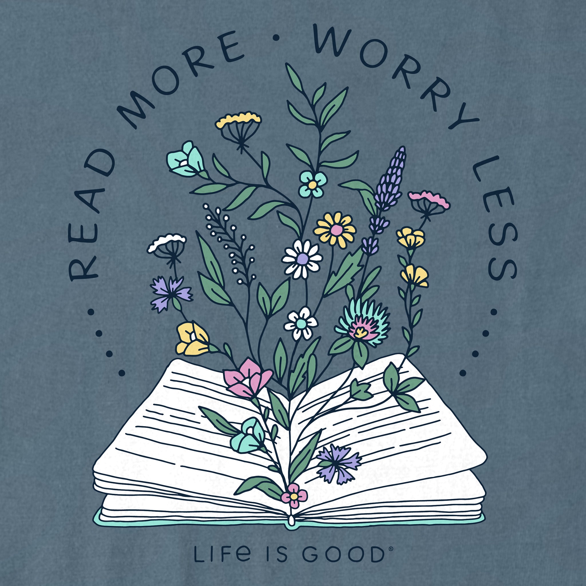 Women's Read More Flower Book Short Sleeve Tee