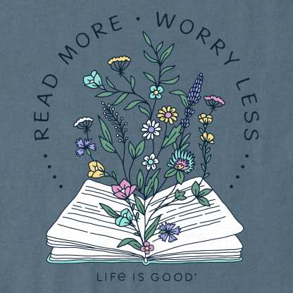 Women's Read More Flower Book Short Sleeve Tee