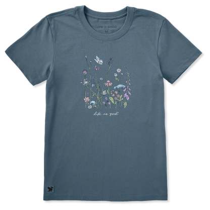 Women's Realaxed Wildflowers Short Sleeve Tee