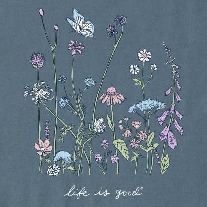 Women's Realaxed Wildflowers Short Sleeve Tee