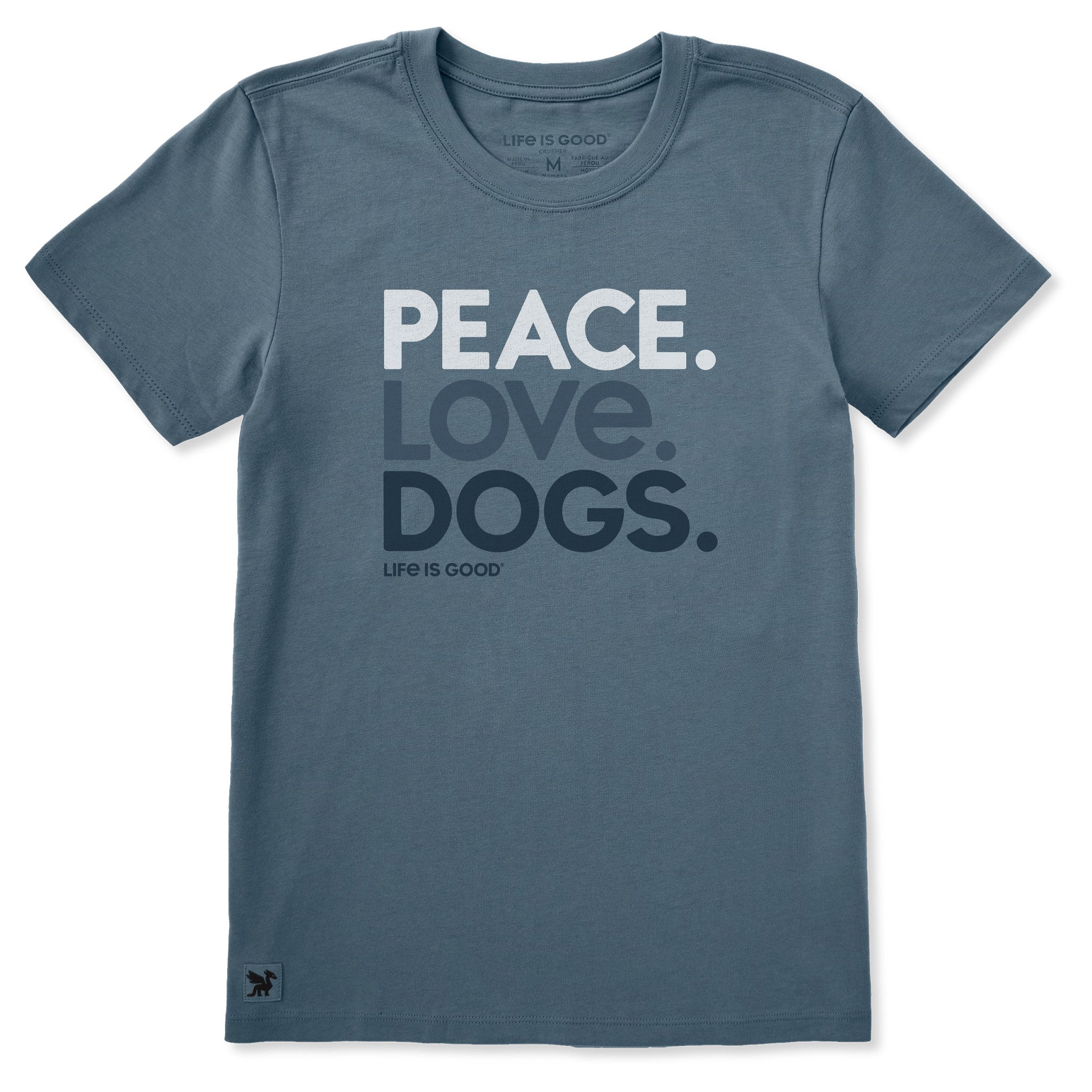 Women's Peace Love Dogs Short Sleeve Crusher Tee