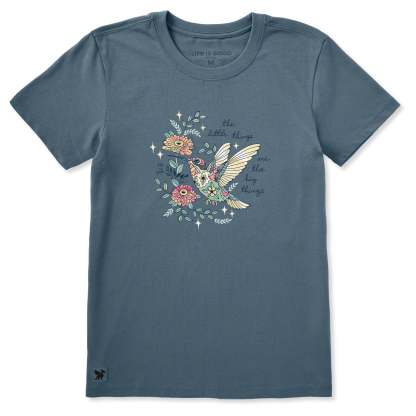 Women's Little Thing Hummingbird Short Sleeve Crusher Tee