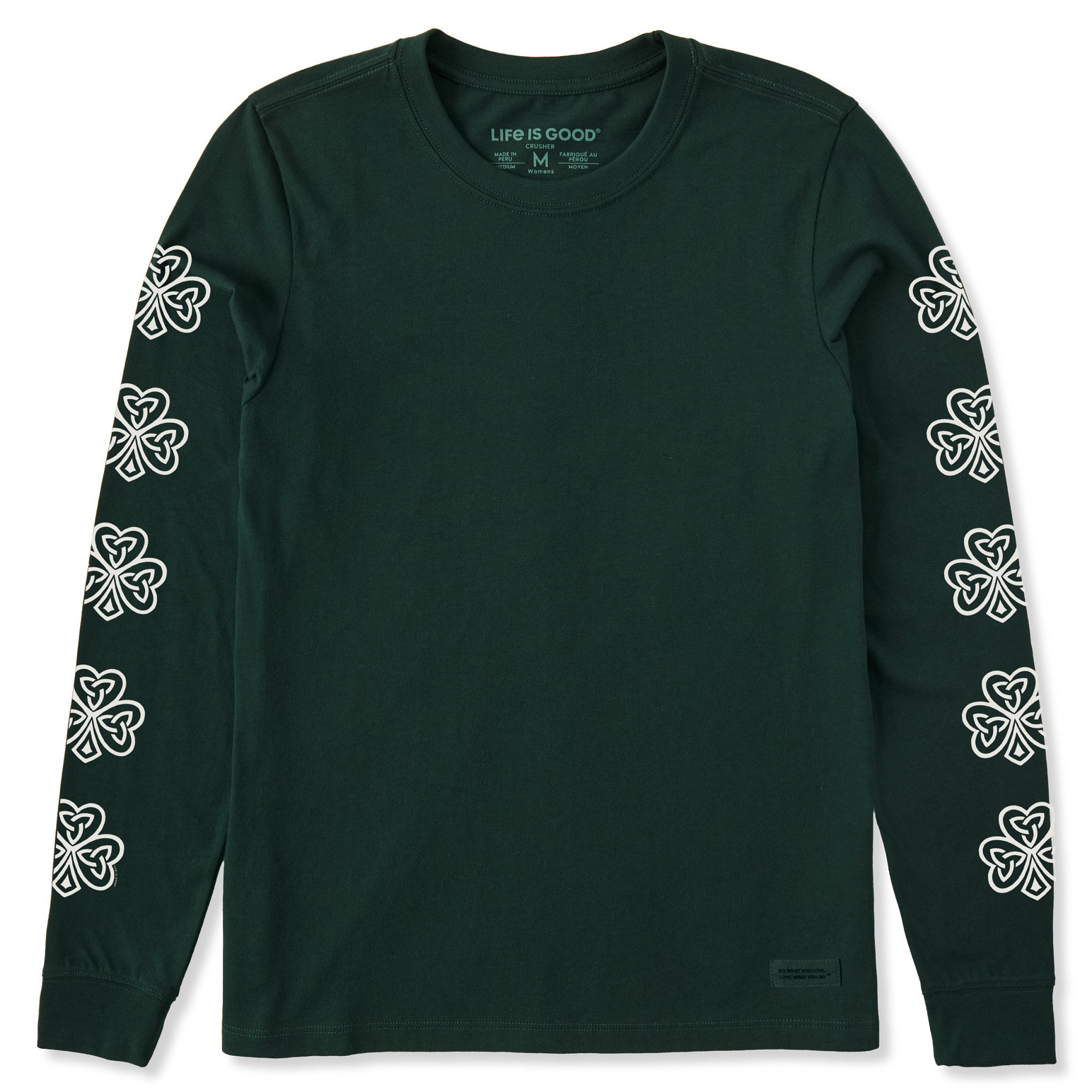 Women's Celtic Clovers Long Sleeve Crusher Tee