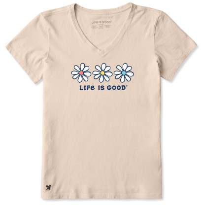 Women's 3 Daisies Short Sleeve Vee