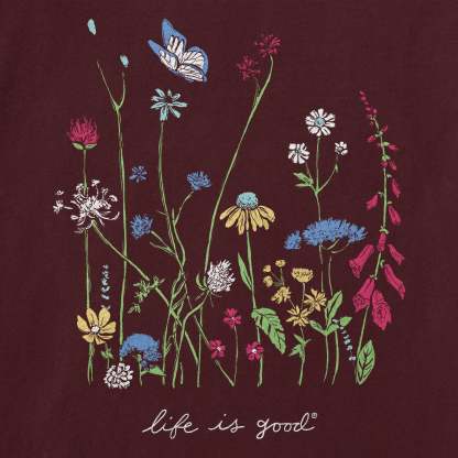 Women's Realaxed Wildflowers Short Sleeve Tee