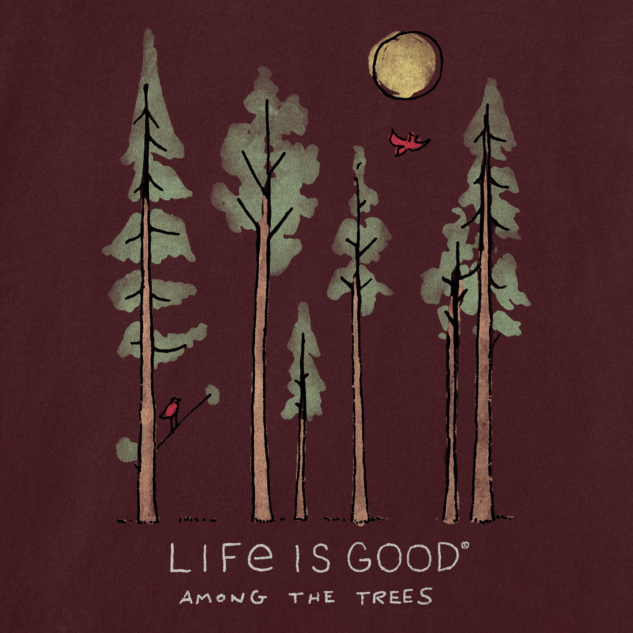 Women's Life is Good Among the Trees Short Sleeve Tee