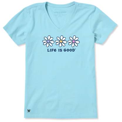 Women's 3 Daisies Short Sleeve Vee
