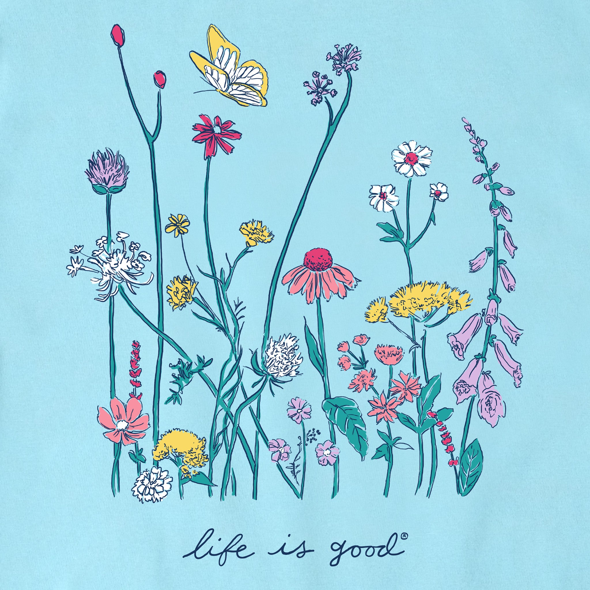 Women's Realaxed Wildflowers Short Sleeve Tee