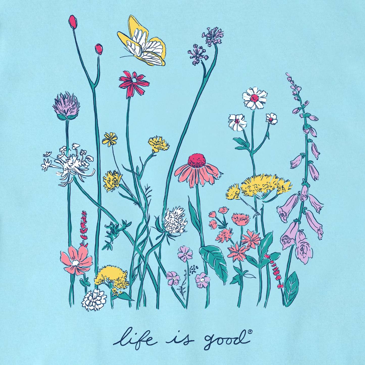 Women's Realaxed Wildflowers Short Sleeve Tee