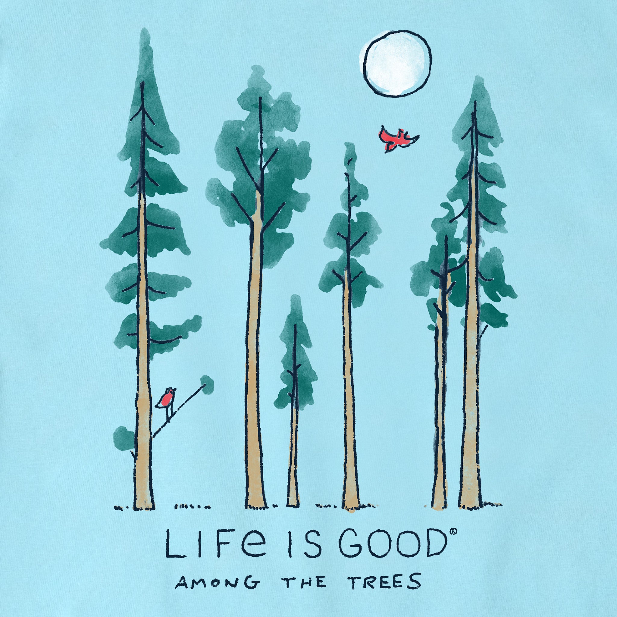 Women's Life is Good Among the Trees Short Sleeve Tee