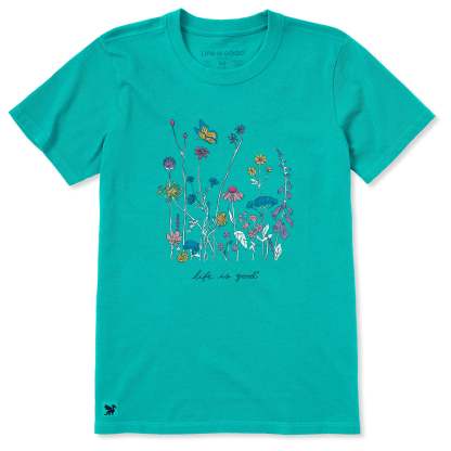 Women's Realaxed Wildflowers Short Sleeve Tee