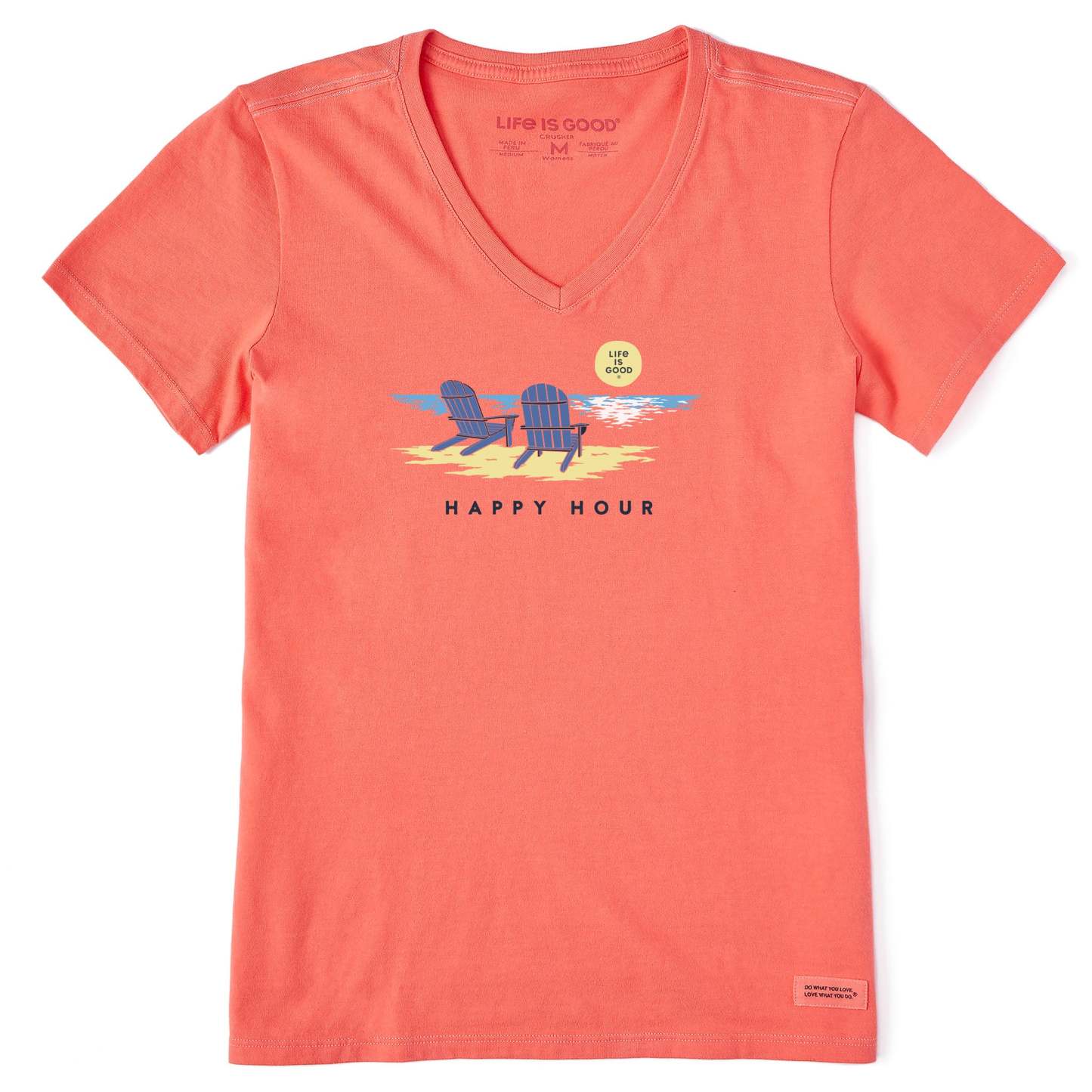 Women's Golden Happy Hour Short Sleeve Crusher Vee