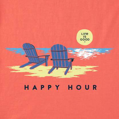 Women's Golden Happy Hour Short Sleeve Crusher Vee