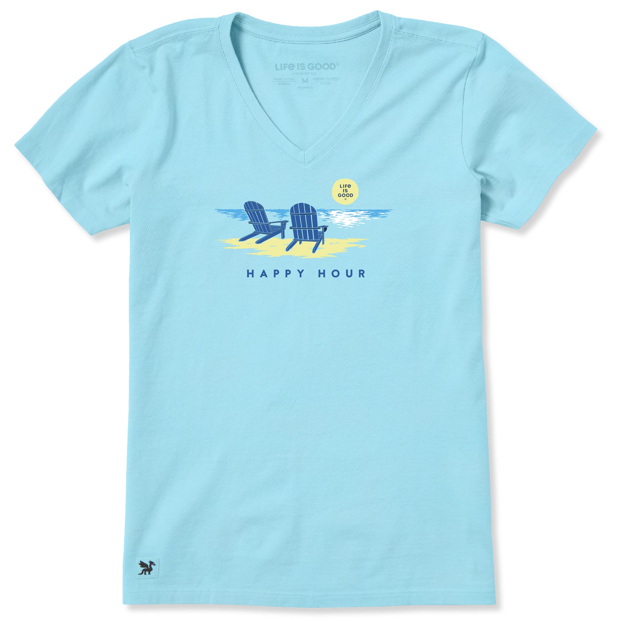 Women's Golden Happy Hour Short Sleeve Crusher Vee