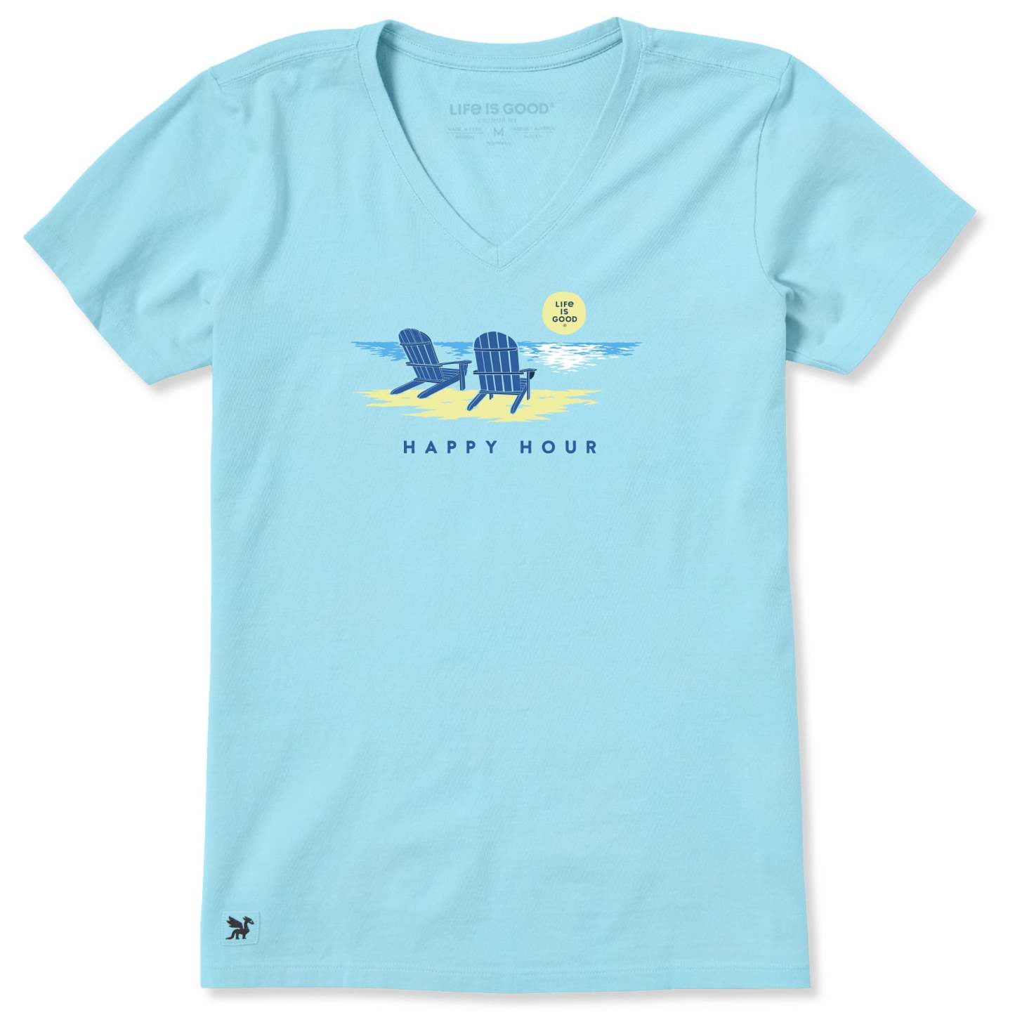 Women's Golden Happy Hour Short Sleeve Crusher Vee