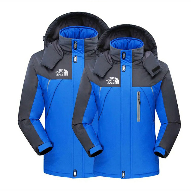 Men's Plush Warm Detachable Hooded Zipper Jumpsuit Coat