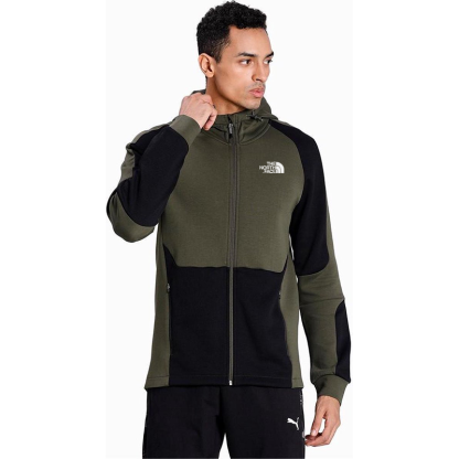 The Nokhjgrth Face - Men's Full-Zip Hooded Jacket Dark Green