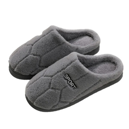 Winter Men'S Shoes Household Cotton Slippers Men Indoor Warm Plush Footwear Non-Slip Platform Slippers Couple Women Home Shoes