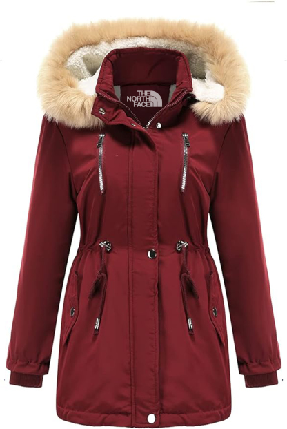 Winter Hooded Zip-Up Parka Jacket-WOMEN'S