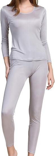 The Nokhjgrth Face-Womens Silk Long Underwear Mulberry-silk 