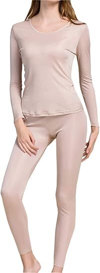 The Nokhjgrth Face-Womens Silk Long Underwear Mulberry-silk 