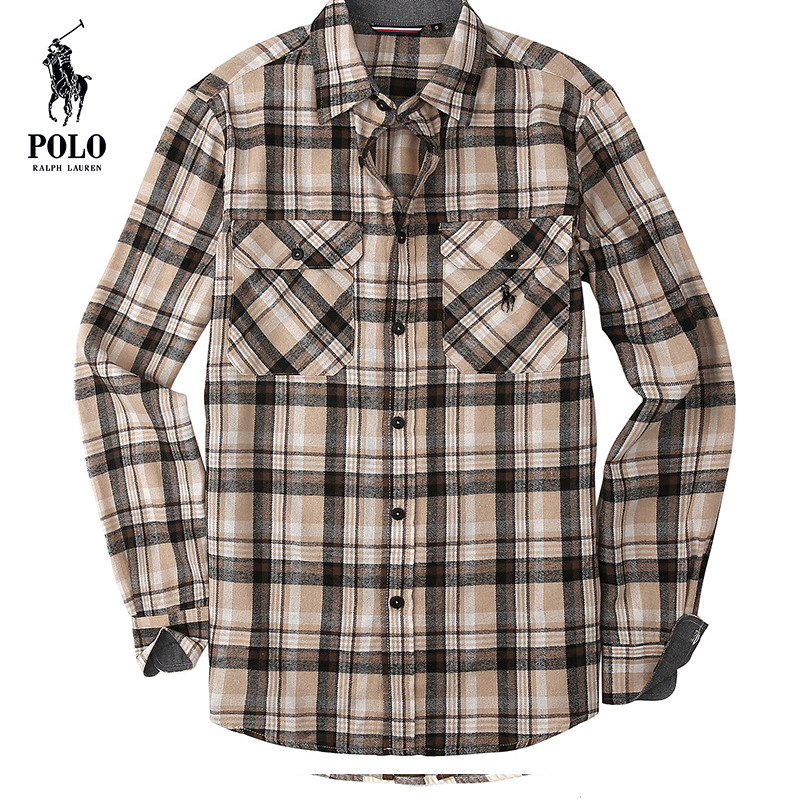Ralkhjgph Lauren Men's flannel plaid shirt