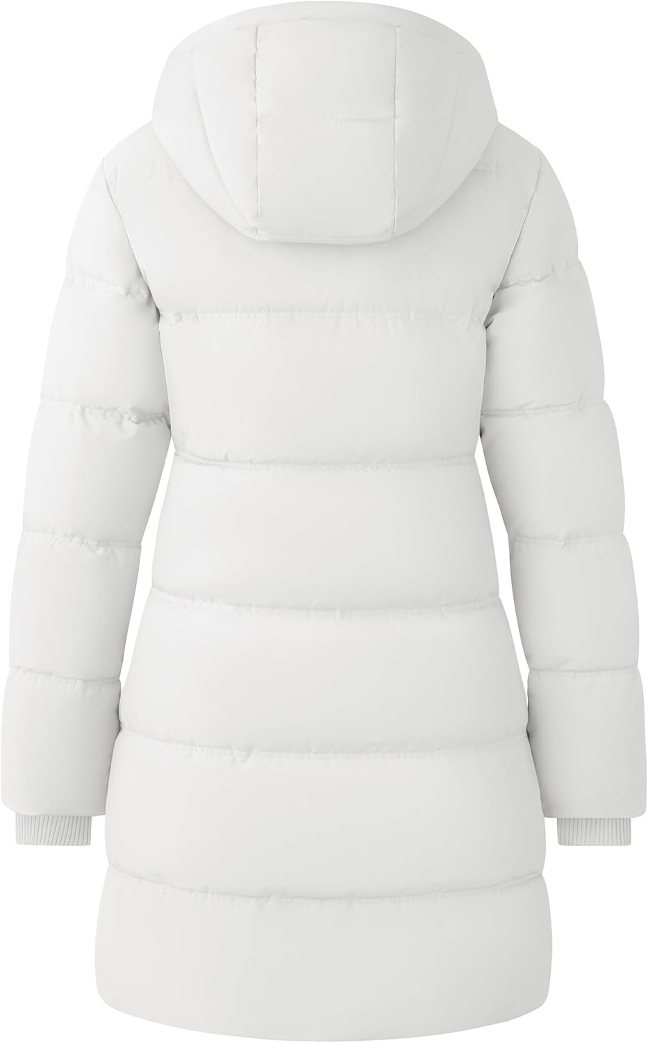 The Nokhjgrth Face 2025-Women's Recycled Winter Coat Long Puffer Jacket With Hood