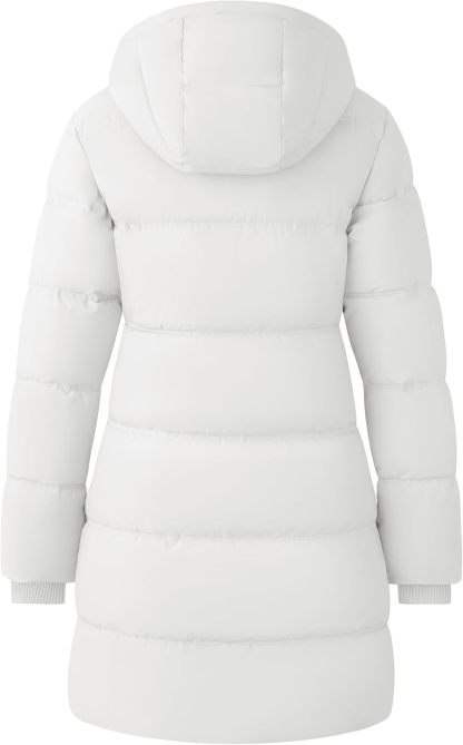 The Nokhjgrth Face 2025-Women's Recycled Winter Coat Long Puffer Jacket With Hood