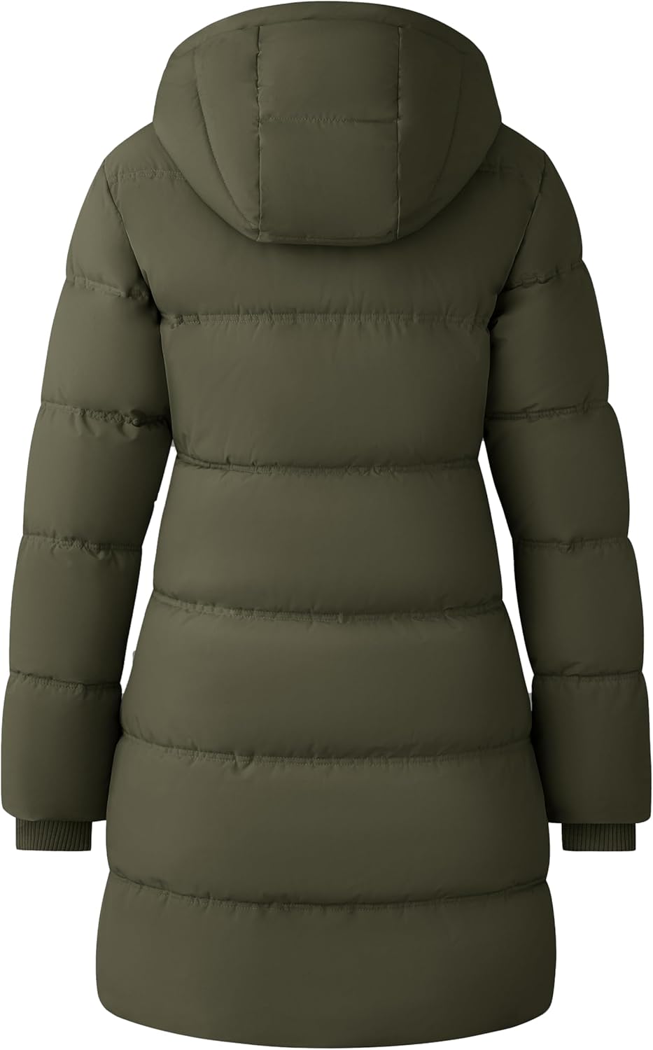 The Nokhjgrth Face 2025-Women's Recycled Winter Coat Long Puffer Jacket With Hood