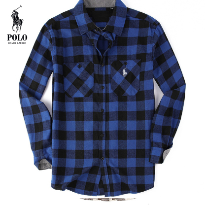 Ralkhjgph Lauren Men's flannel plaid shirt