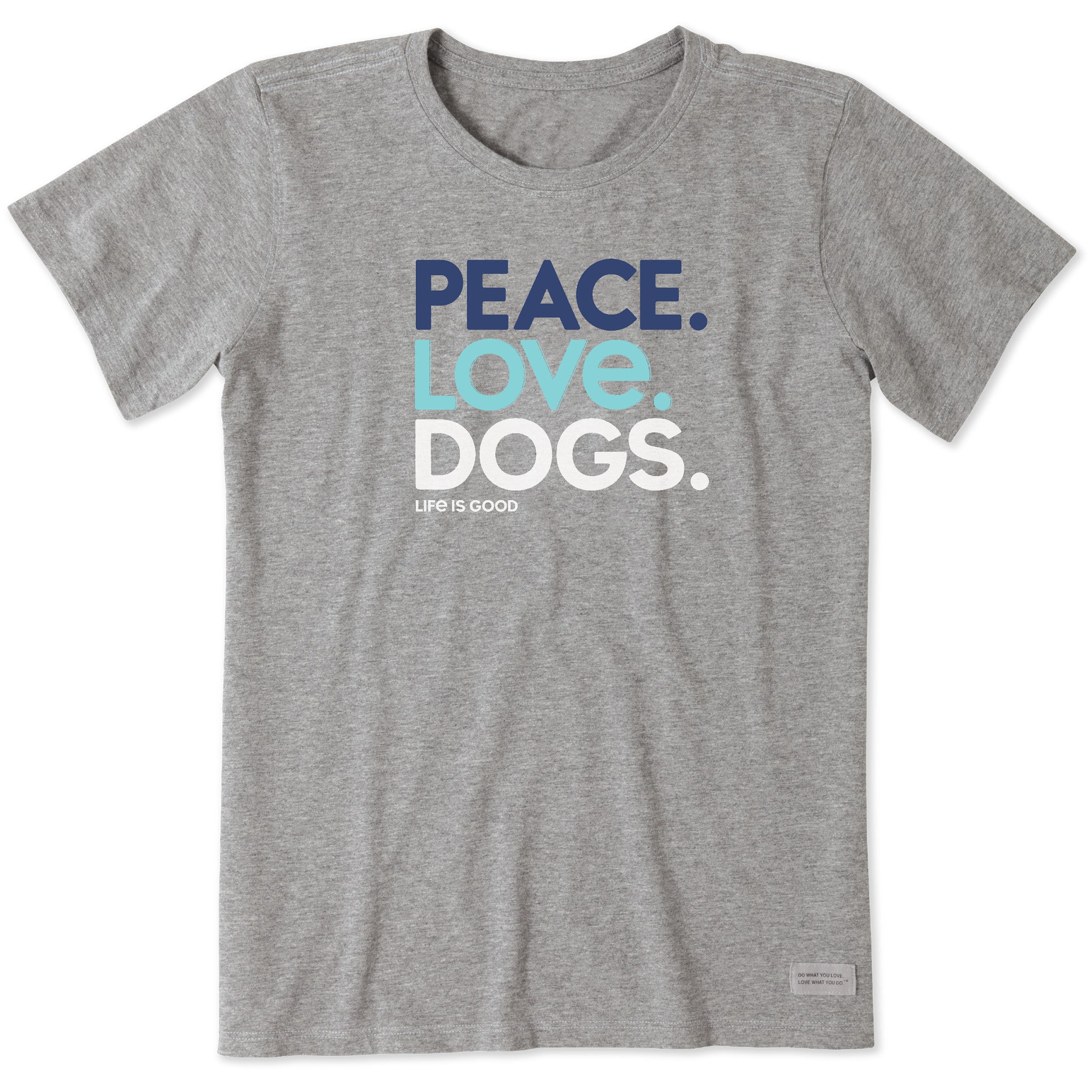 Women's Peace Love Dogs Short Sleeve Crusher Tee