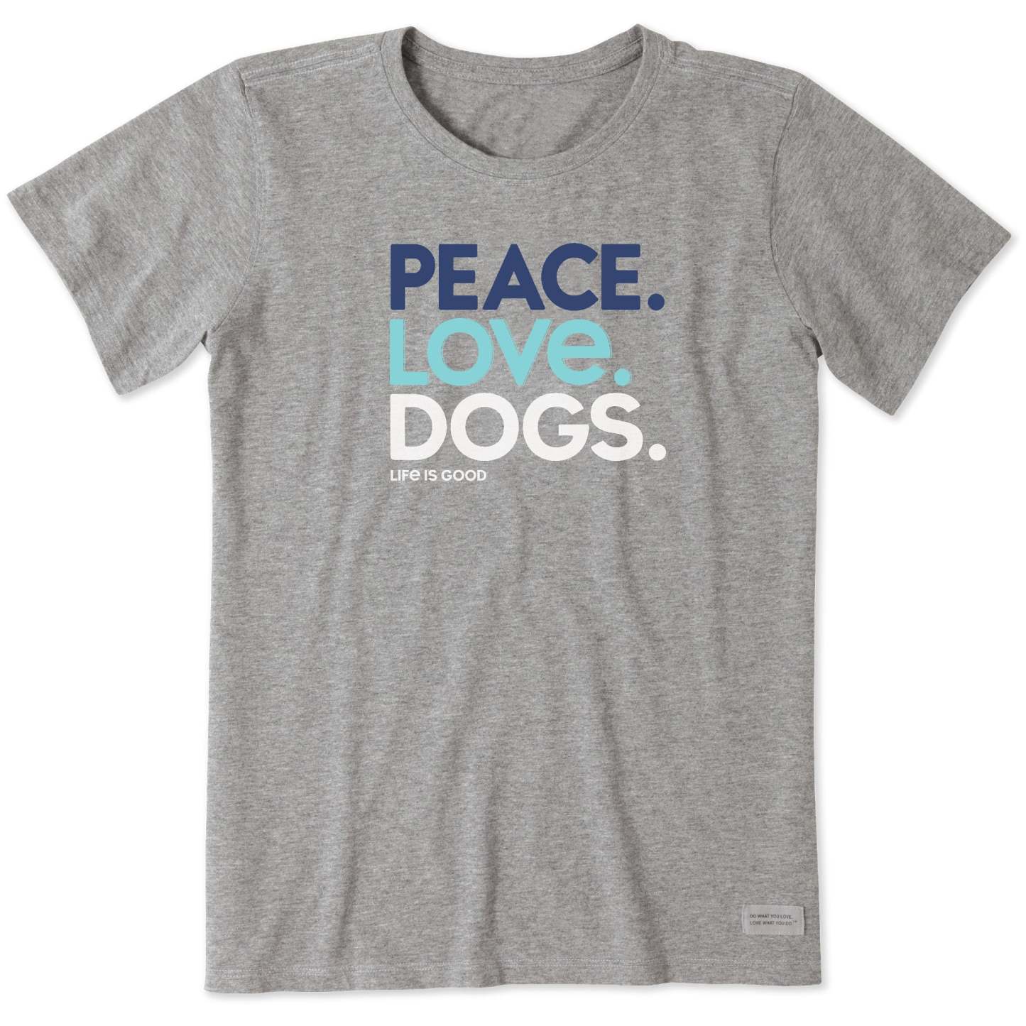 Women's Peace Love Dogs Short Sleeve Crusher Tee