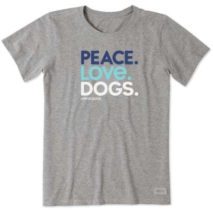 Women's Peace Love Dogs Short Sleeve Crusher Tee