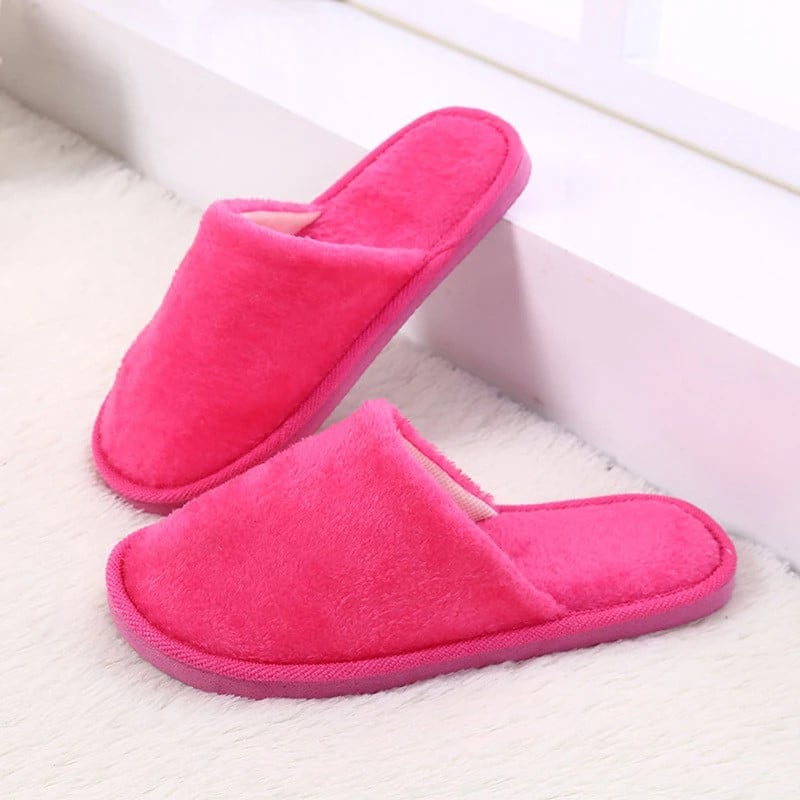 2024 Autumn And Winter Thick Sole Plush Slippers Women Home Warmth Anti-Slip Cotton Slippers Shoes For Women Zapatos